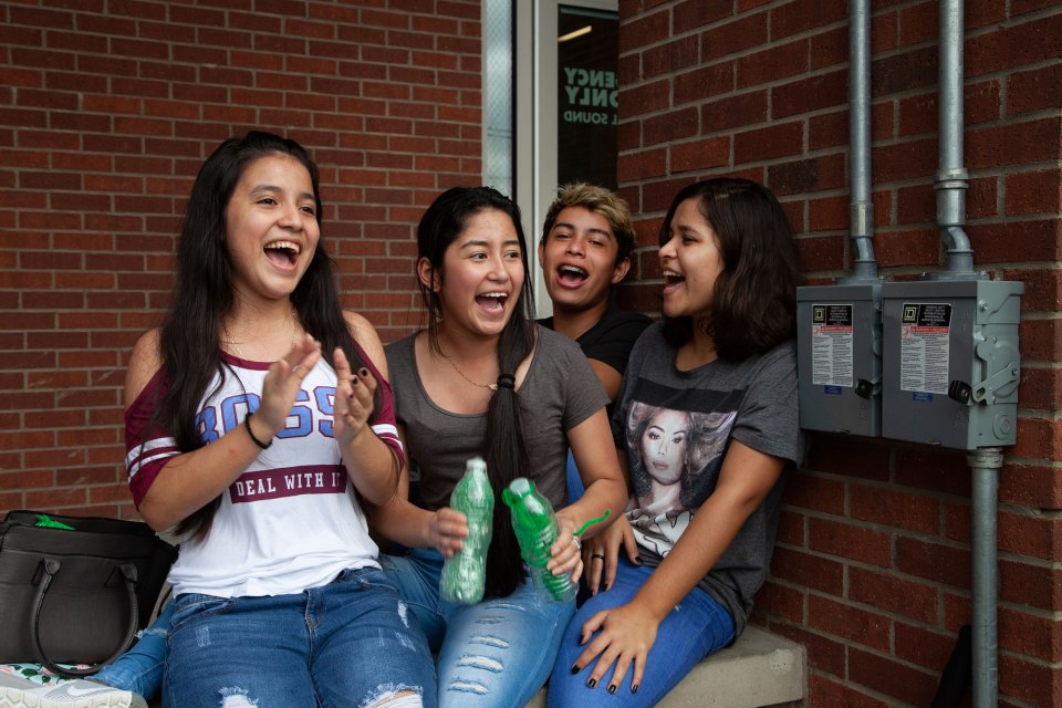 Cohen students cheered and shook homemade noisemakers at a September match against a KIPP Renaissance club team. Cohen won, 9-1.