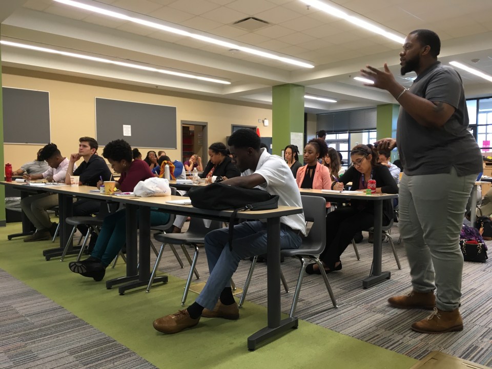 After campers leave for the day, teaching fellows finish the workday with professional development sessions.